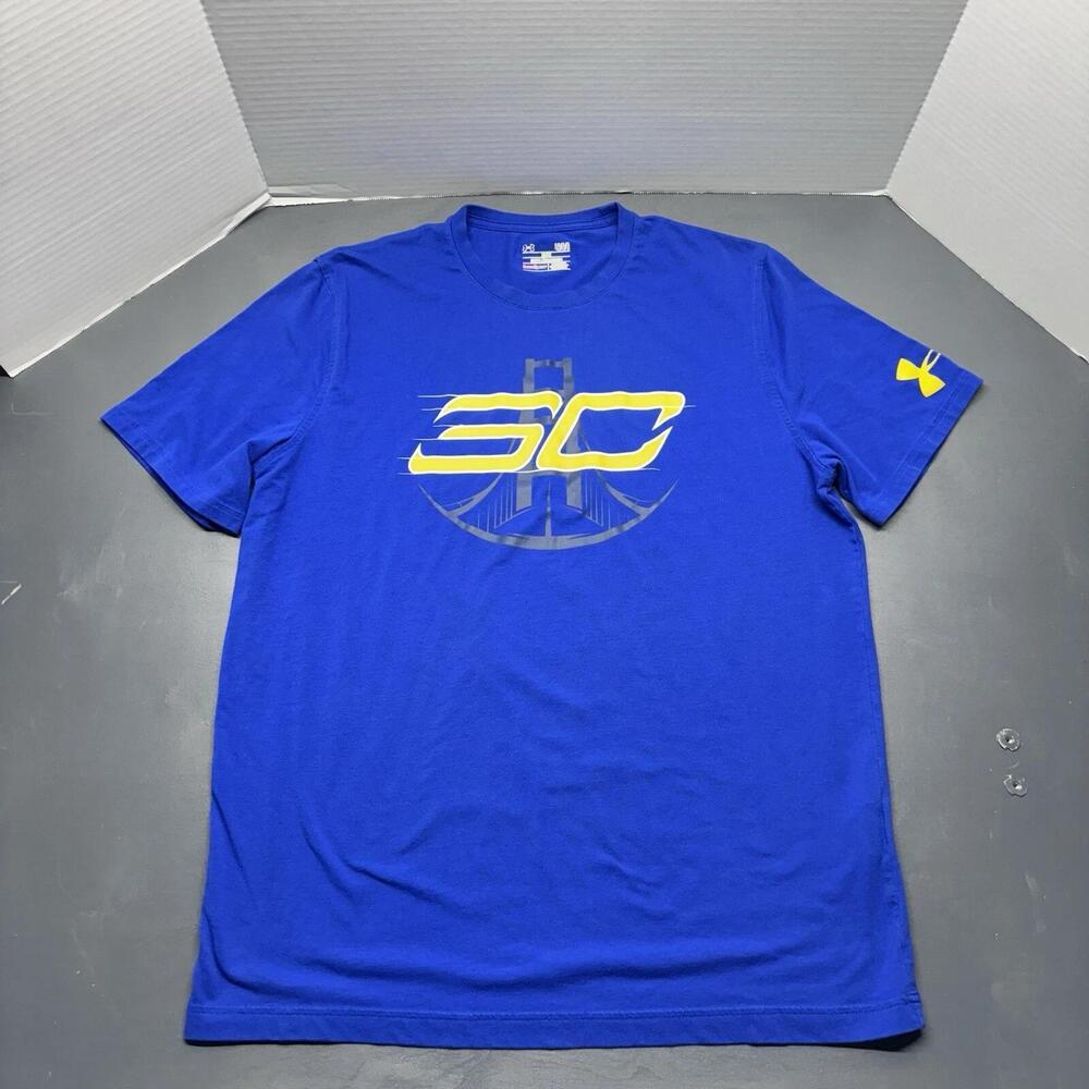 Under Armour Ua Mens Stephen Curry Shirt Nba Warriors Short Sleeve L